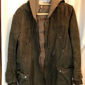 Free People Oversized Army Green Jacket